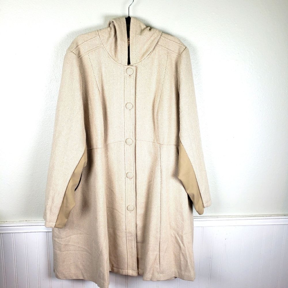 Women's NWT Plus Size Torrid Button Up Hooded Mid-Length Jacket Coat Size 5X